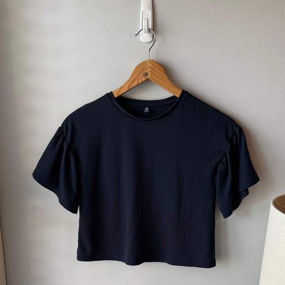 Uniqlo Other - UNIQLO Navy Blue Flutter Sleeve T-Shirt‎